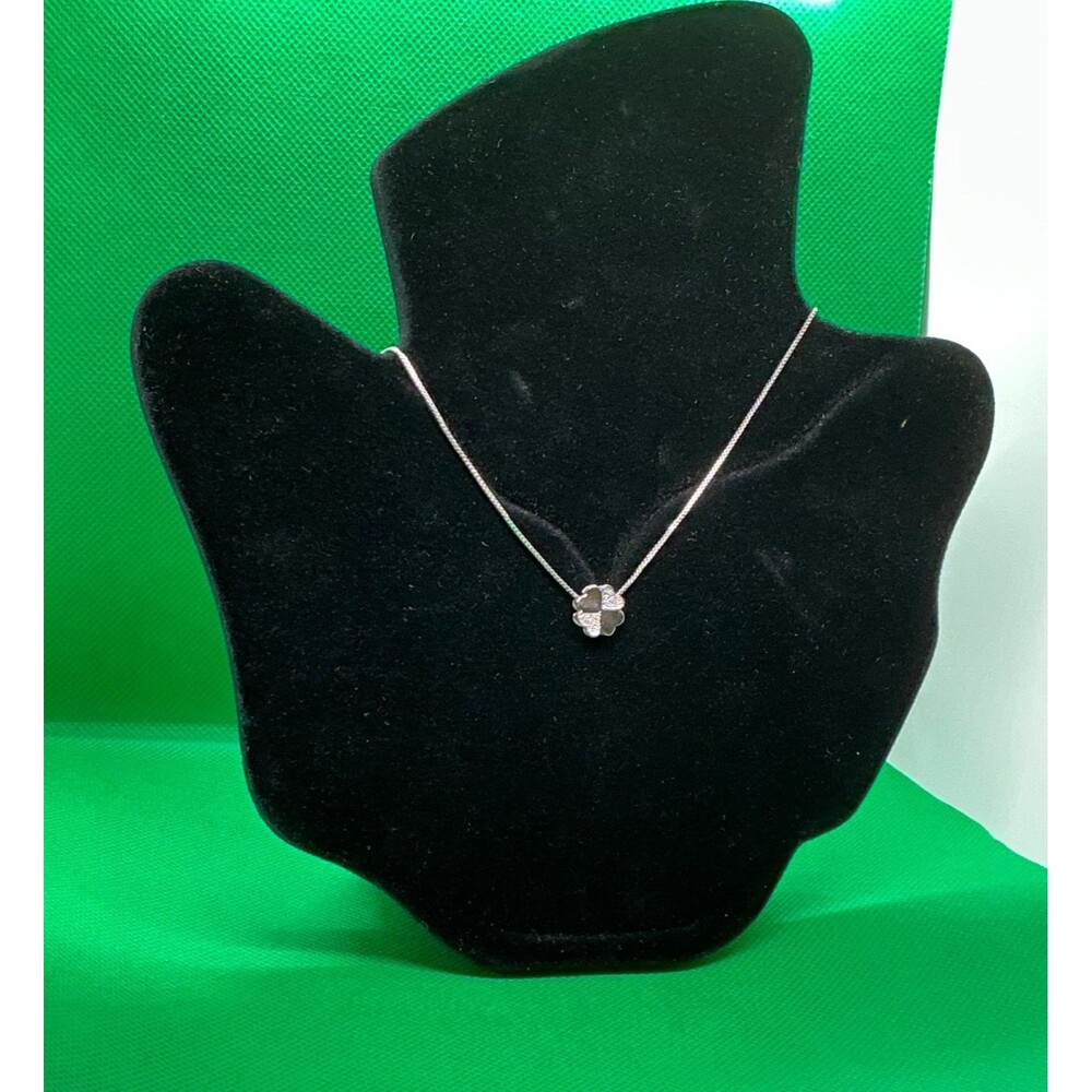 New 925 Sterling Silver Clover Pendent Necklace Jewerly Gift Women Teen Chain